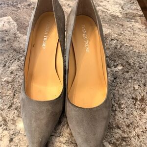 Ivanka Trump Classic Gray Suede Heels